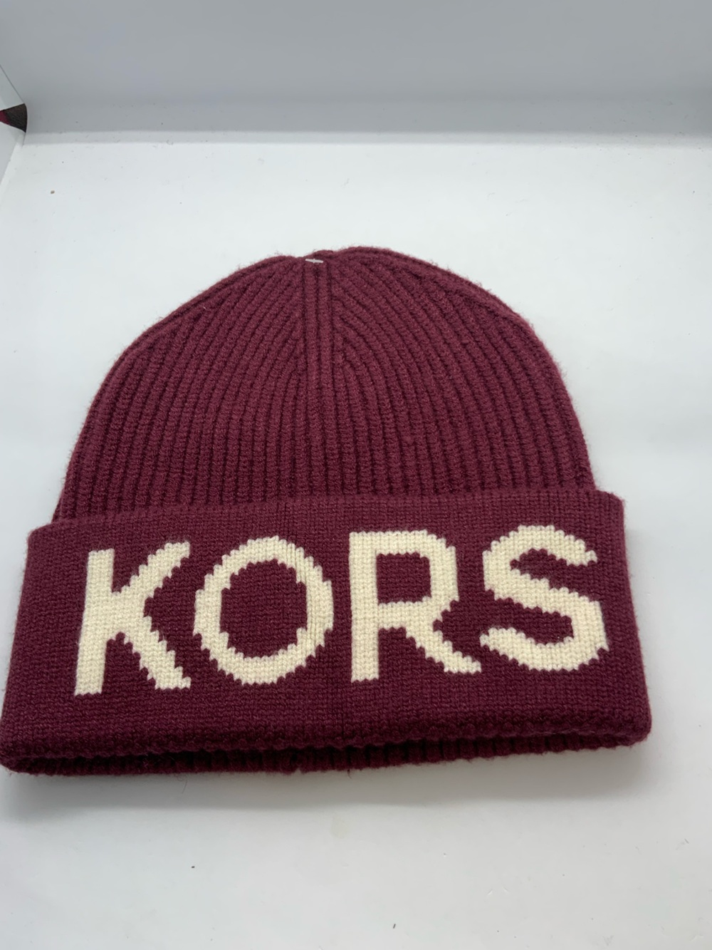 Michael Kors Maroon KORS Knit Beanie